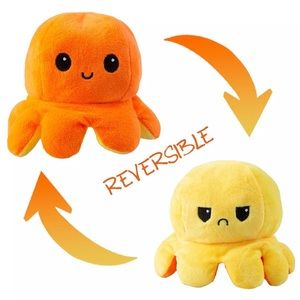 New! Reversible Octopus Plushie (Yellow and Orange)